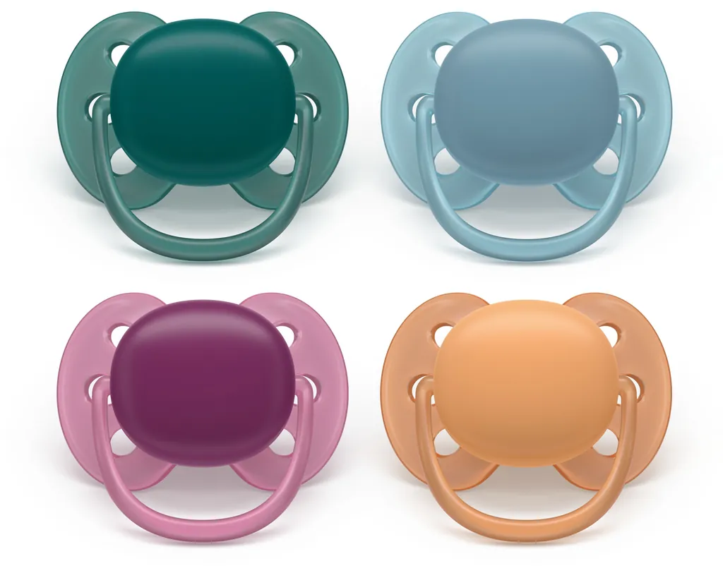 Philips AVENT SCF093/04 chupete de niño Chupete ultrasuave Ortodóntico Silicona Multicolor