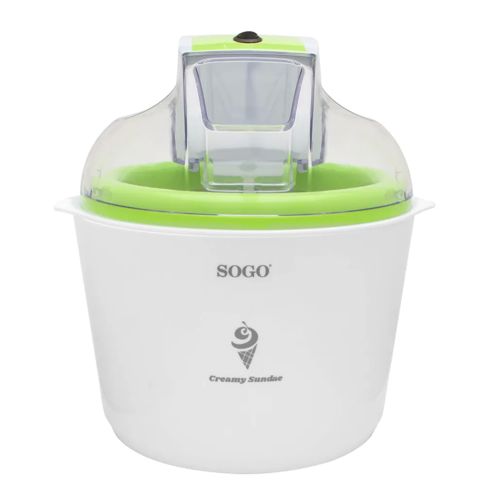 Sogo MHE-SS-10715 máquina para helados Envase de heladera de gel 1,5 L 12 W Verde, Blanco