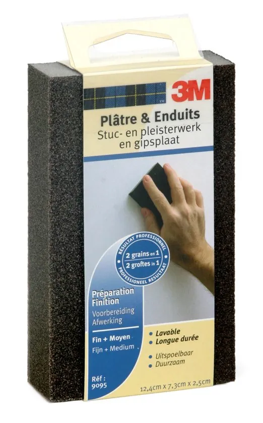 3M DW9095 papel de lija Esponja de lijado Grano medio/fino 1 pieza(s)