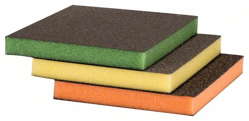 Bosch 2 608 621 254 papel de lija Esponja de lijado Grano medio/fino 3 pieza(s)