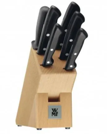 WMF Classic Line Bloque con ranuras para cuchillos Acero, Madera Negro, Madera