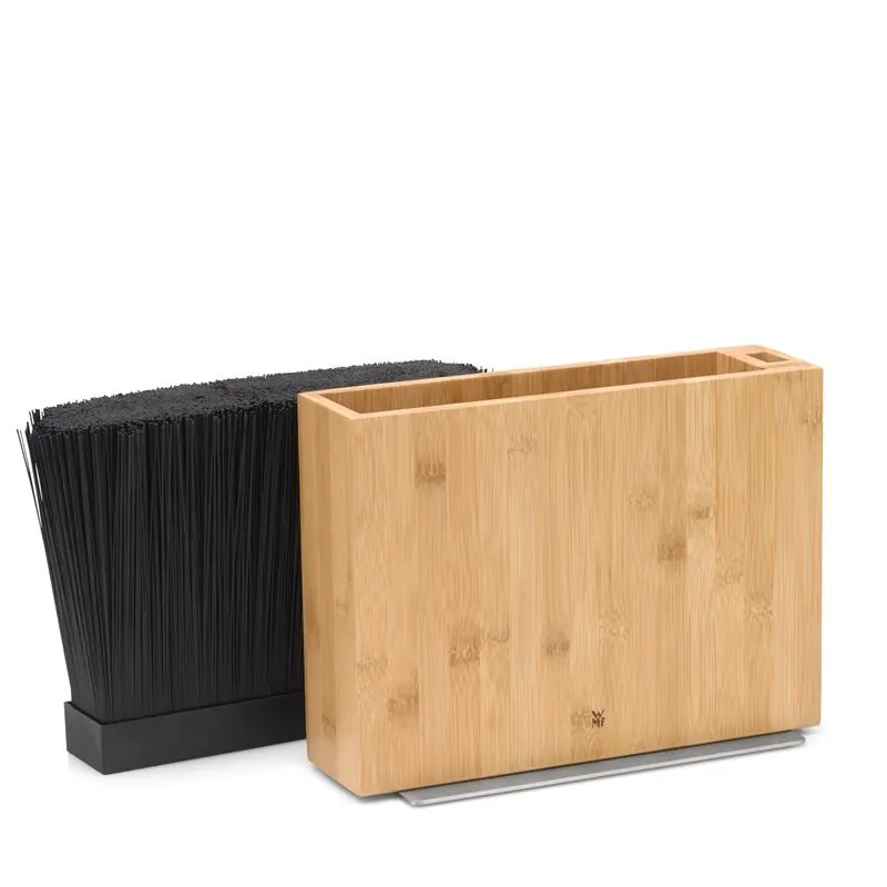 WMF 18.9202.4500 taco para cuchillos Bloque con ranuras para cuchillos Acero inoxidable, Madera Bamboo