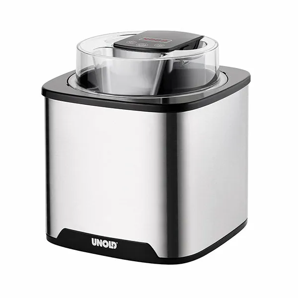 Unold 48855 máquina para helados Heladera tradicional 1,5 L 12 W Negro, Acero inoxidable