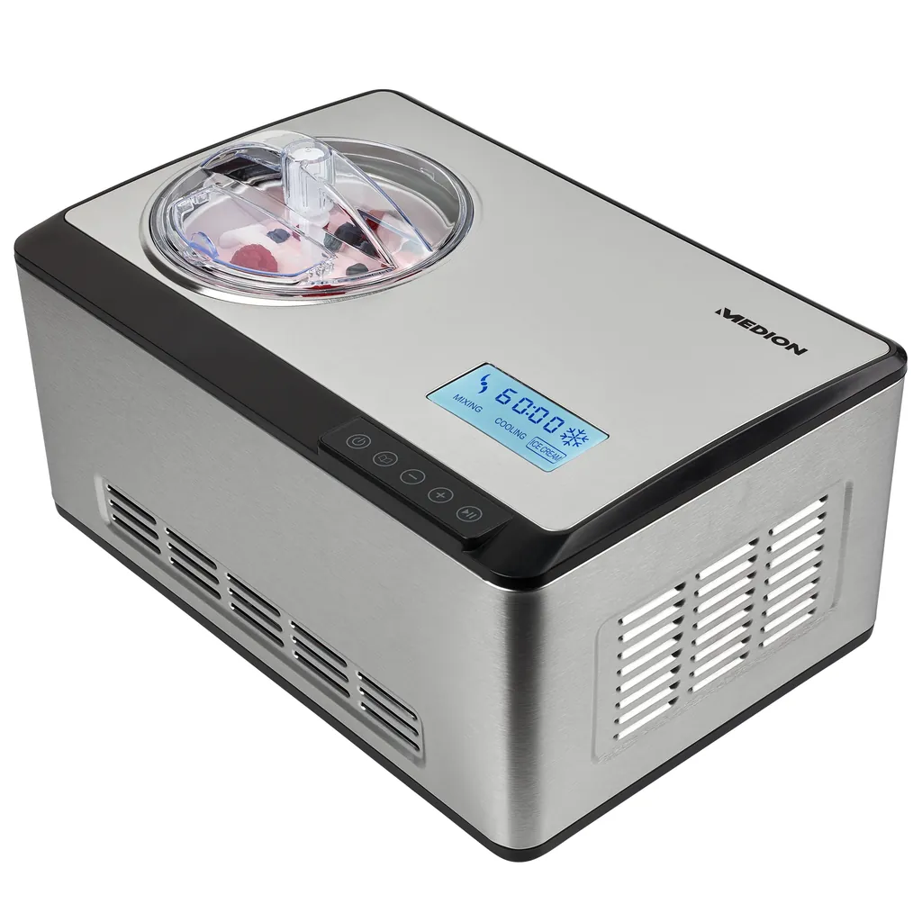 MEDION MD18883 Compresor de helados 2 L 180 W Acero inoxidable