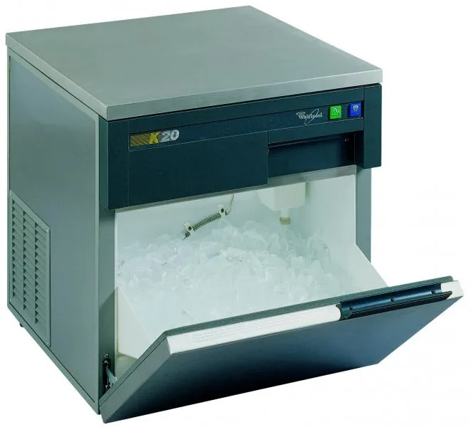 Whirlpool AGB 022 máquina de cubo de hielo 24 kg/24h 210 W Acero inoxidable