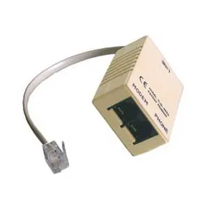 Digicom 8E4141 cambiador de género para cable RJ-11 M 2 x RJ11 FM Beige, Gris