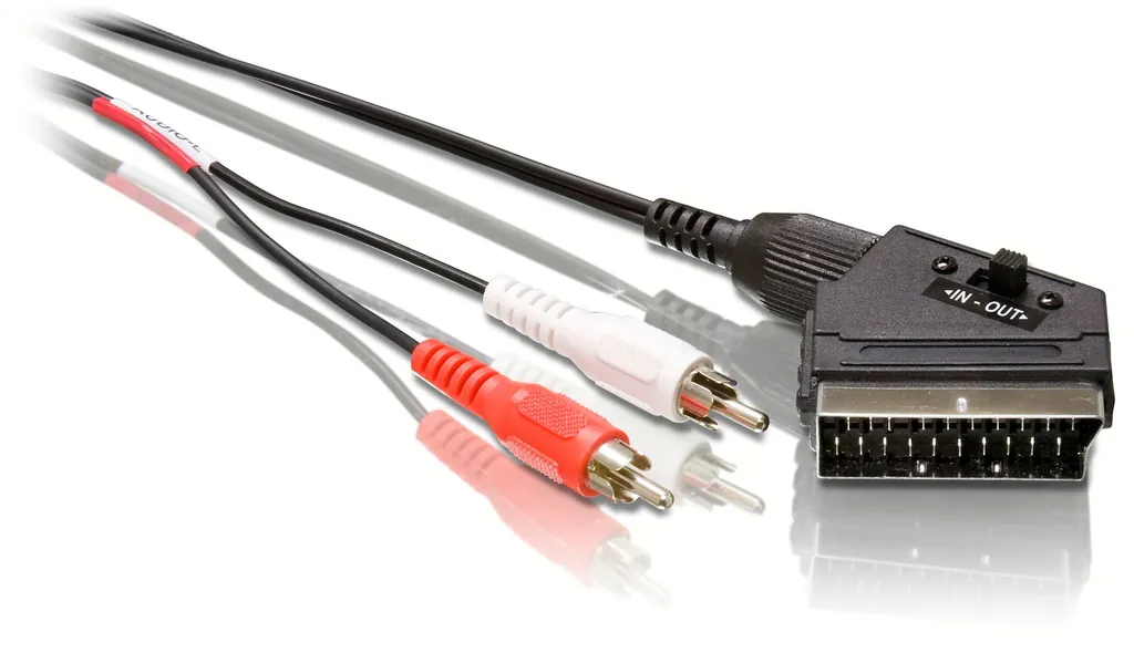 Philips SWA2051T/10 adaptador de cable de vídeo 1,5 m 2 x RCA SCART (21-pin) Negro