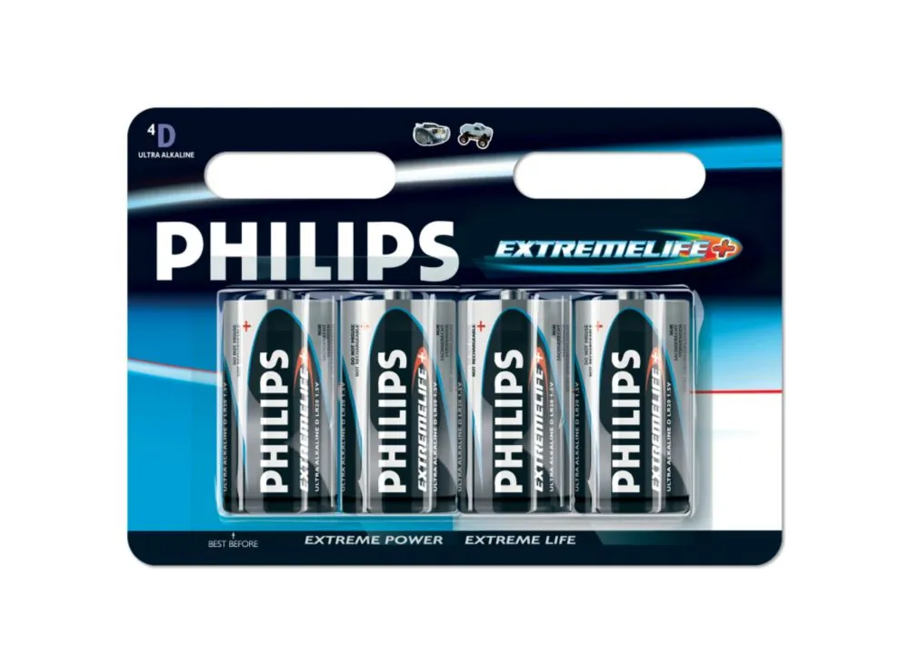 Philips ExtremeLife LR20EB4A/10 pila doméstica Batería de un solo uso D Alcalino