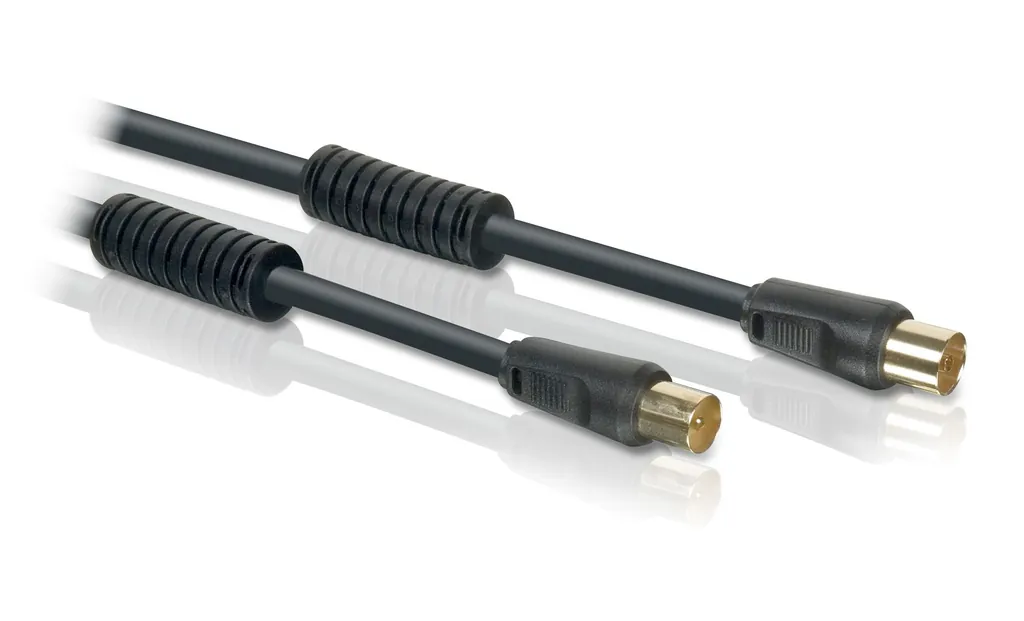 Philips SWV2823W/10 cable coaxial 1 m Negro
