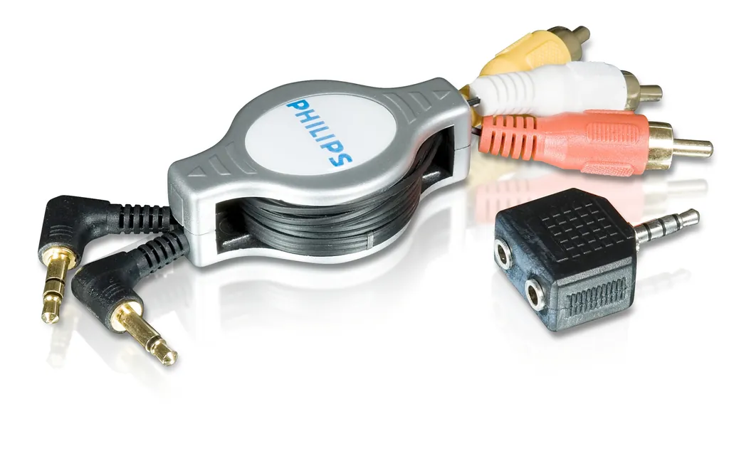Philips SWV2422/17 cable de vídeo compuesto 1,8 m 2 x 3.5mm 3 x RCA Negro