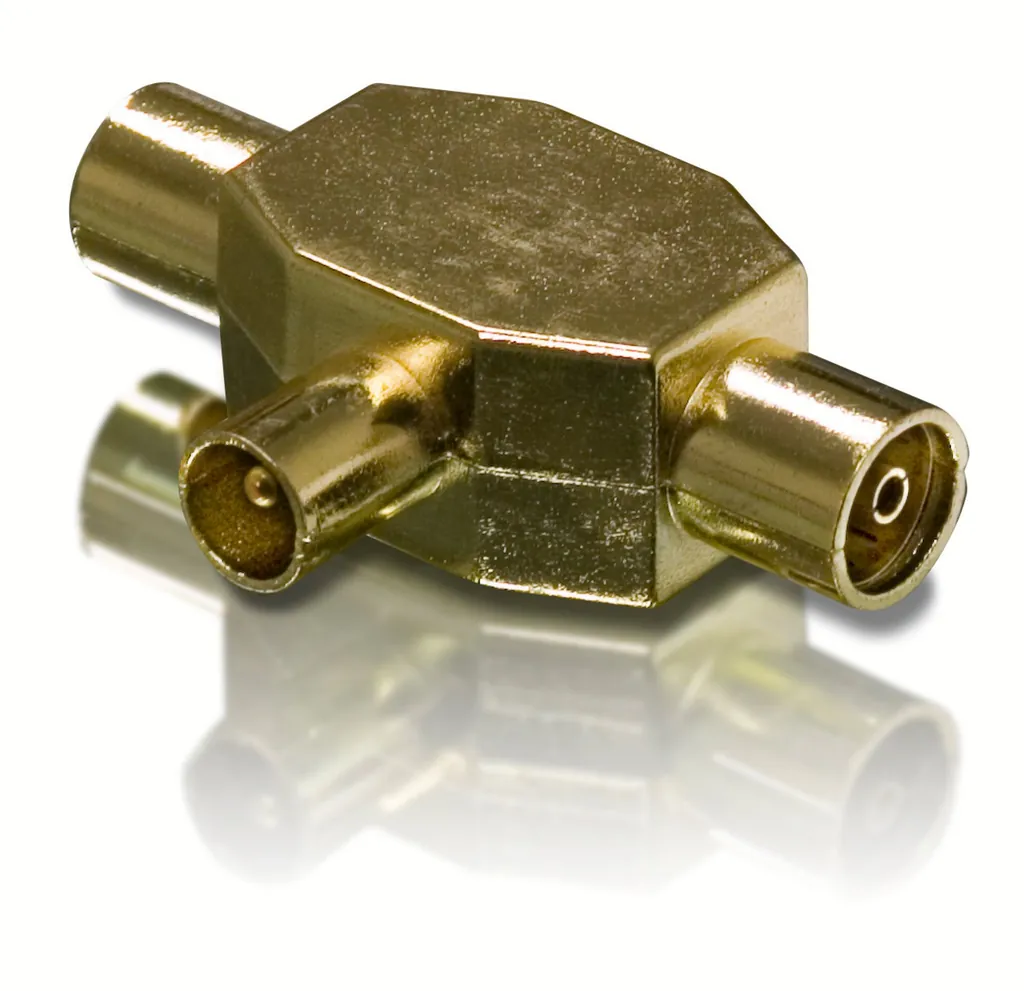Philips SWV3556/10 cambiador de género para cable 2 x Coaxiale (M) 1 x Coaxile (F) Oro