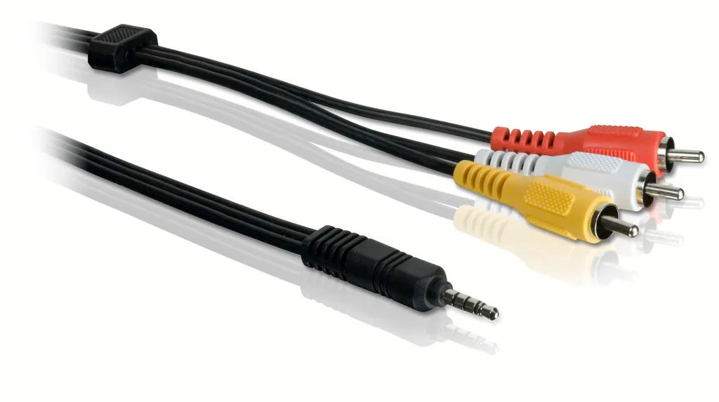 Philips SWV2233W/10 adaptador de cable de vídeo 2 m 3,5mm 3 x RCA Negro