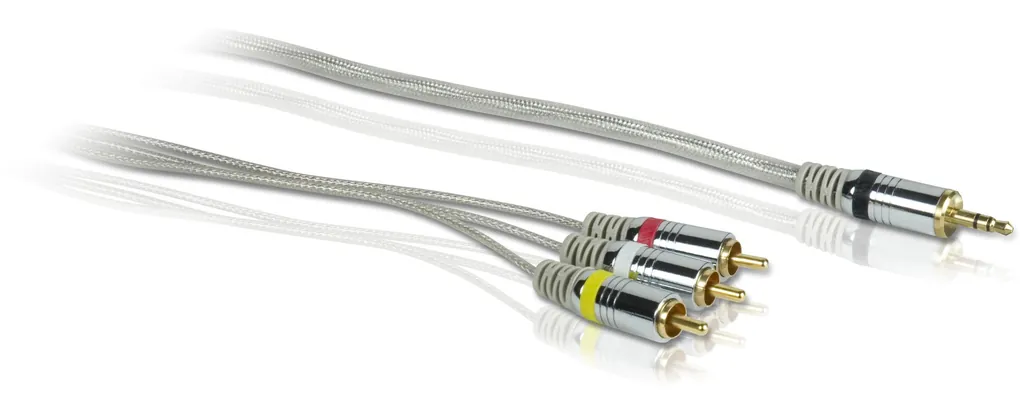 Philips SWV3232W/10 adaptador de cable de vídeo 3 m 3,5mm 3 x RCA Transparente