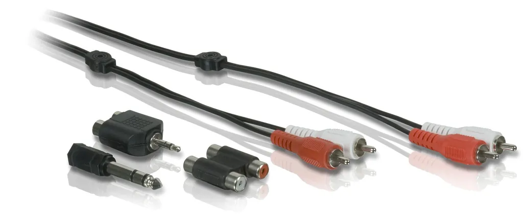 Philips SWA2864W/10 cable de audio 2,5 m 2 x RCA Negro