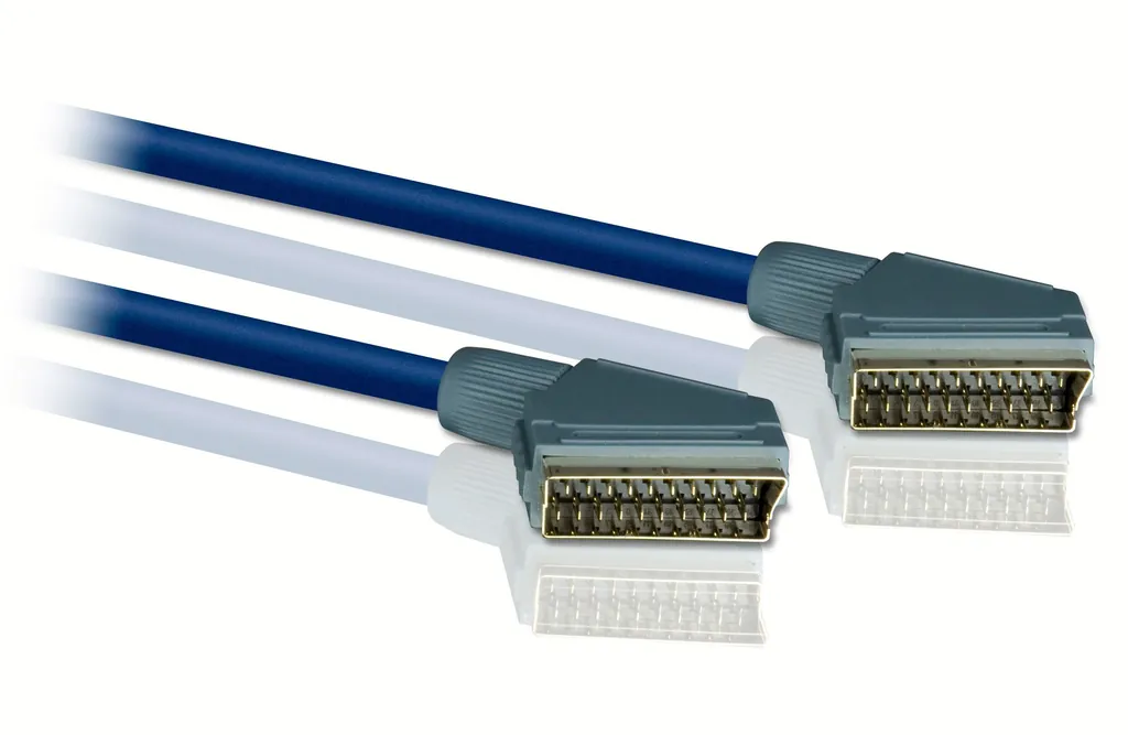 Philips SWV7542W/10 cable EUROCONECTOR 2 m SCART (21-pin) Azul, Gris