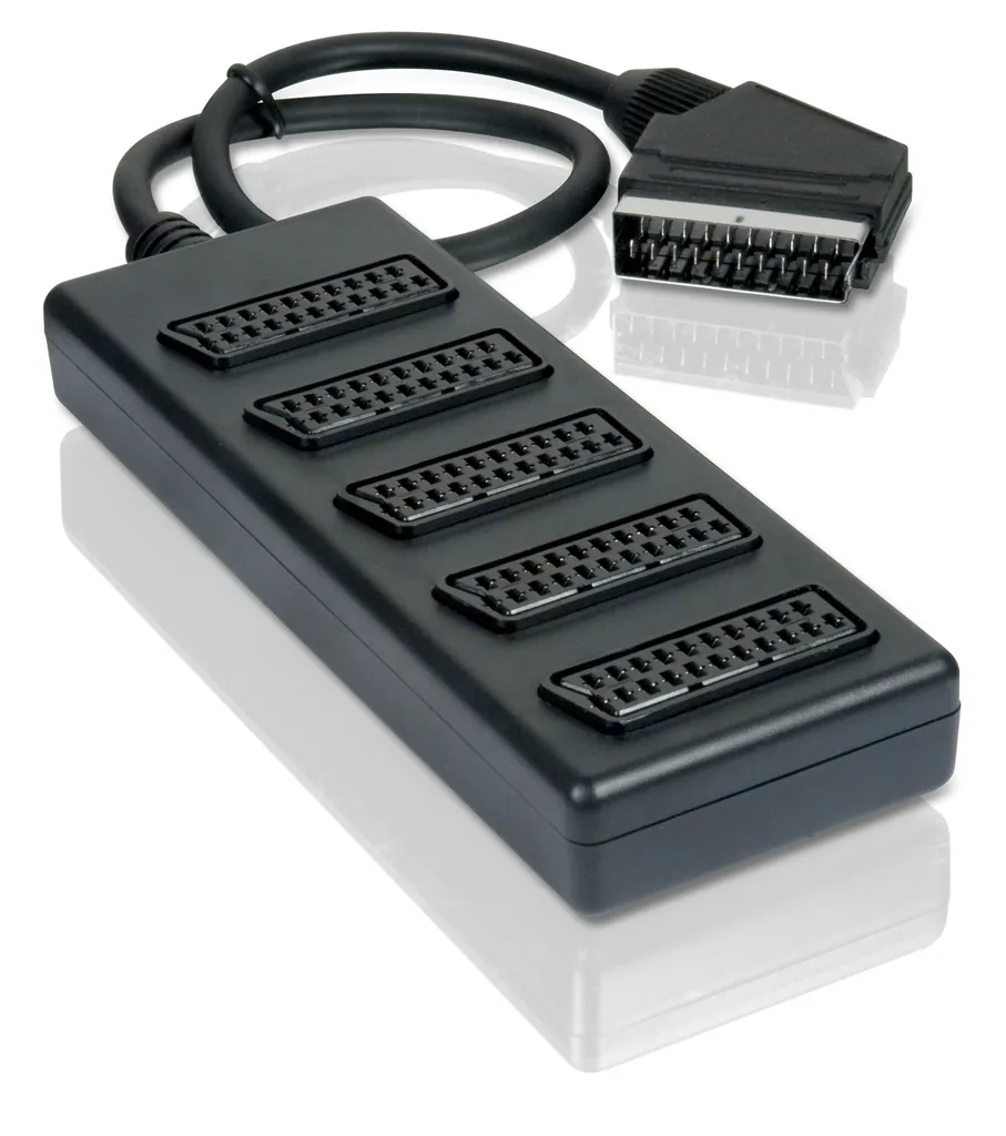 Philips MWS2827T/10 cambiador de género para cable 1 x Scart 5 x Scart Negro
