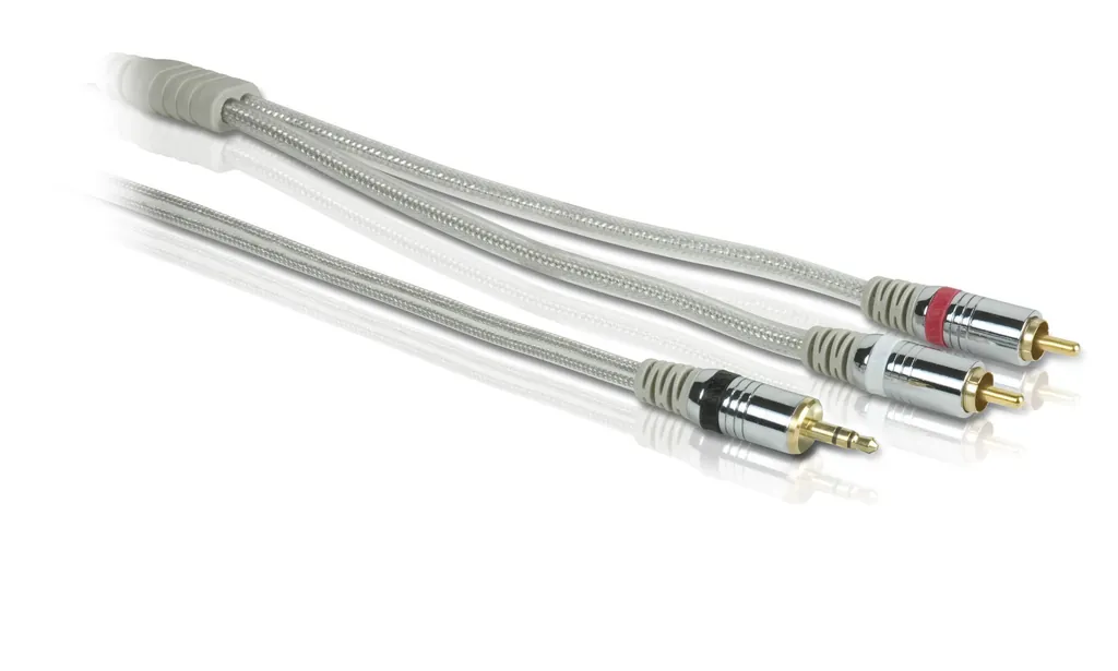 Philips SWA3162W/10 cable de audio 3 m 3,5mm 2 x RCA Gris