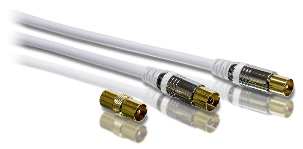 Philips SWV3518/10 cable coaxial 5 m Blanco