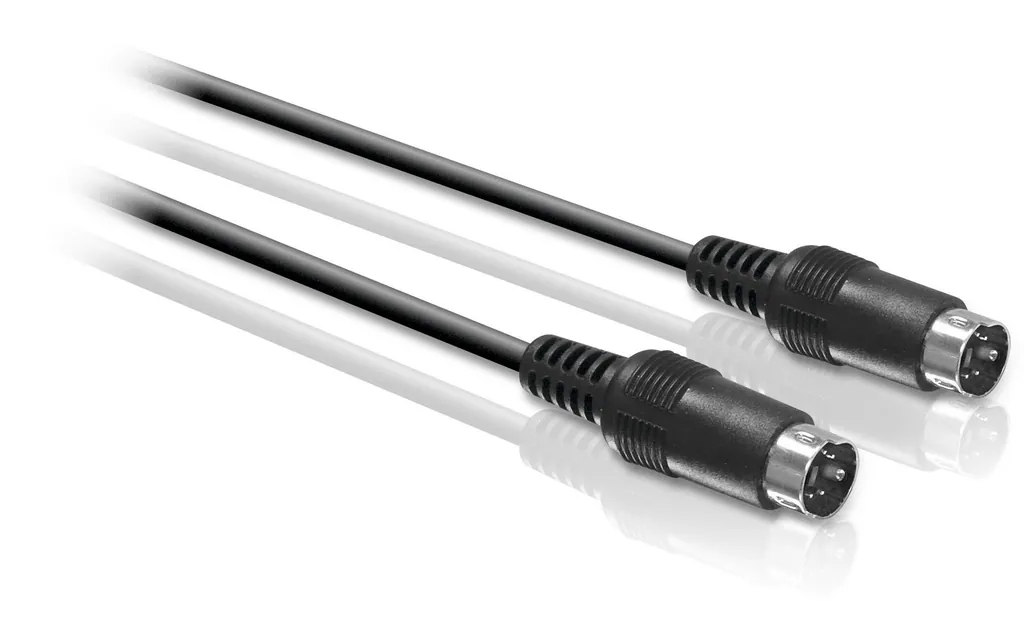 Philips SWV2501W/10 cable S-vídeo 1 m S-Video (4-pin) Negro