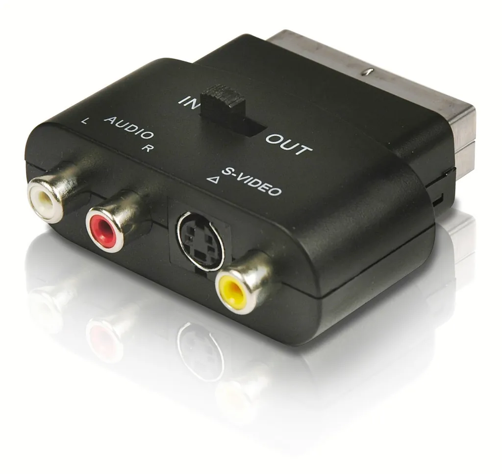 Philips SWV2562/10 cambiador de género para cable SCART S-Video + RCA Negro