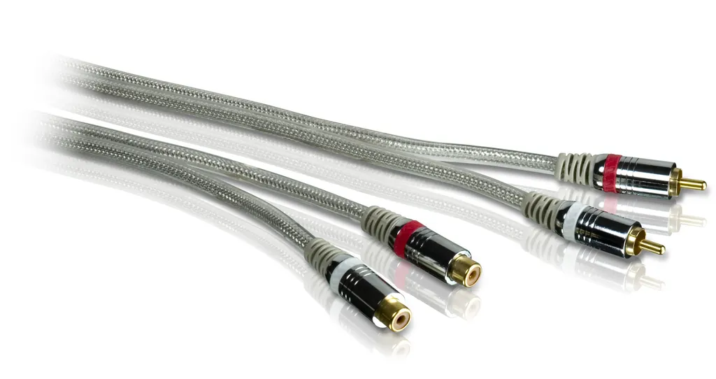 Philips SWA3143W/10 cable de audio 3 m 2 x RCA Plata