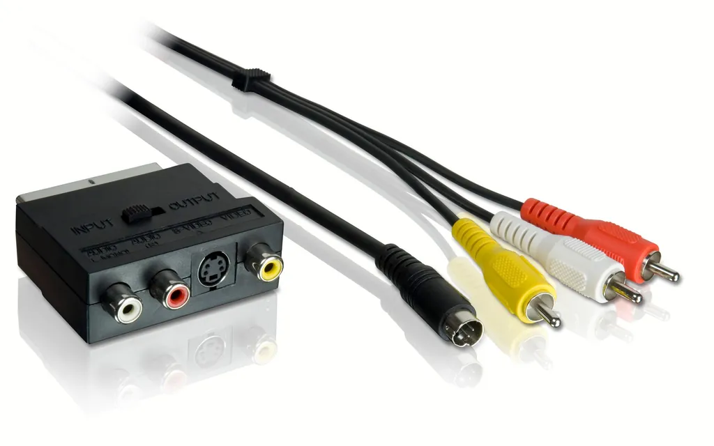 Philips SWV2895W/10 adaptador de cable de vídeo 10 m RCA S-Video (4-pin) Negro