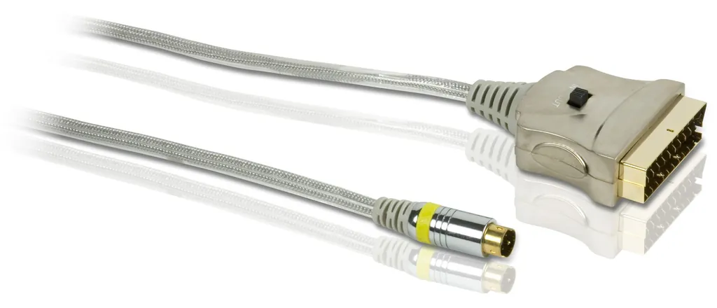 Philips SWV3612W/10 adaptador de cable de vídeo 1,5 m S-Video (4-pin) SCART (21-pin) Plata