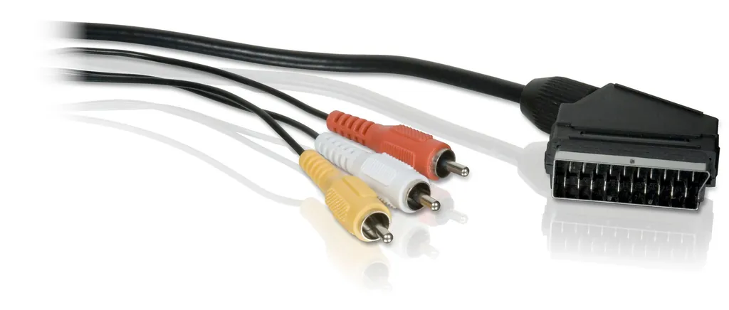 Philips SWV2623W/10 adaptador de cable de vídeo 2 m 3 x RCA (YPbPr) SCART (21-pin) Negro