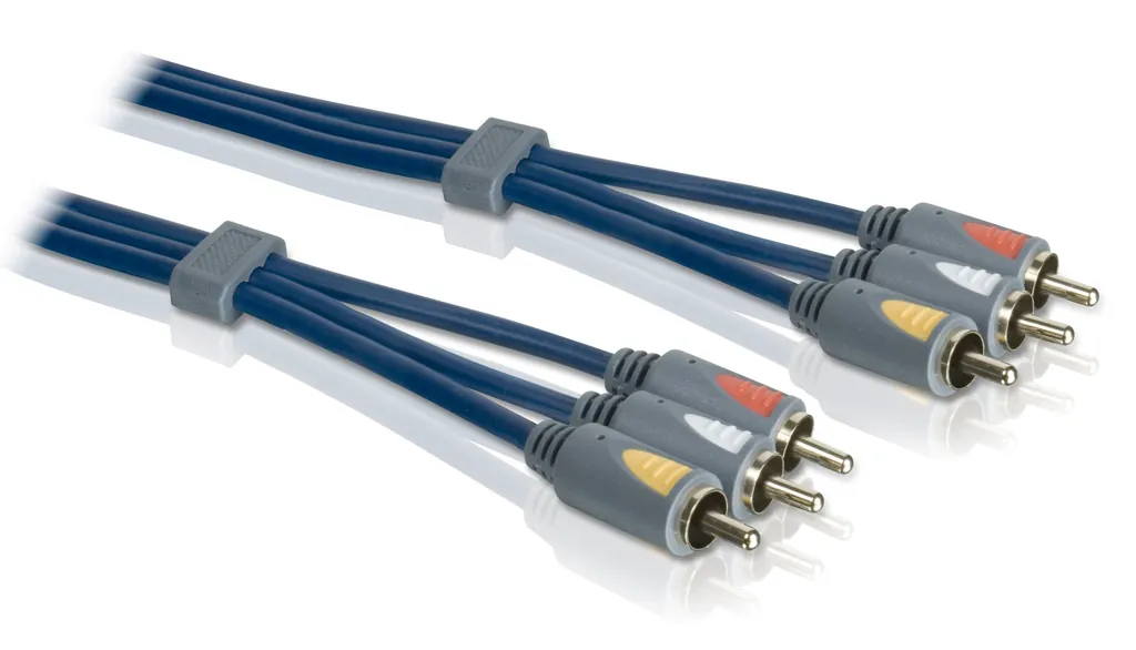 Philips SWV7532W/10 cable de vídeo compuesto 1,5 m 3 x RCA 2 x RCA Azul