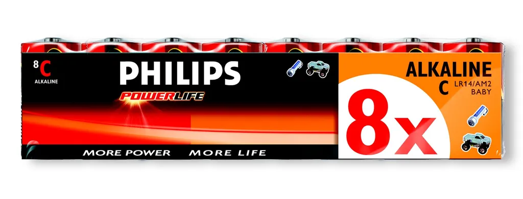 Philips PowerLife LR14PS8C/10 pila doméstica Batería de un solo uso Alcalino