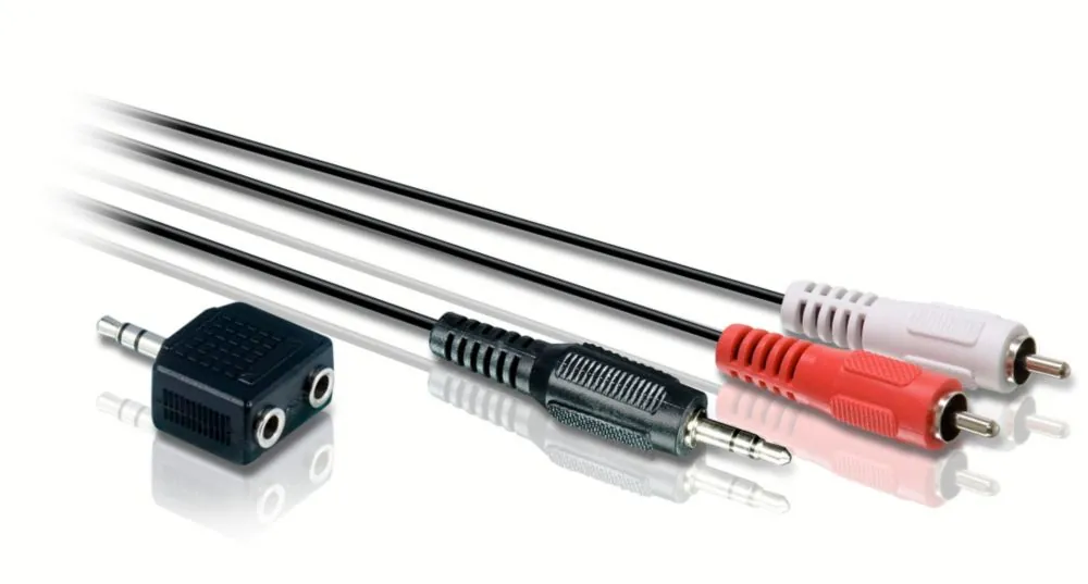 Philips SWA2885W/10 cable de audio 2,5 m 2 x RCA 3,5mm Negro