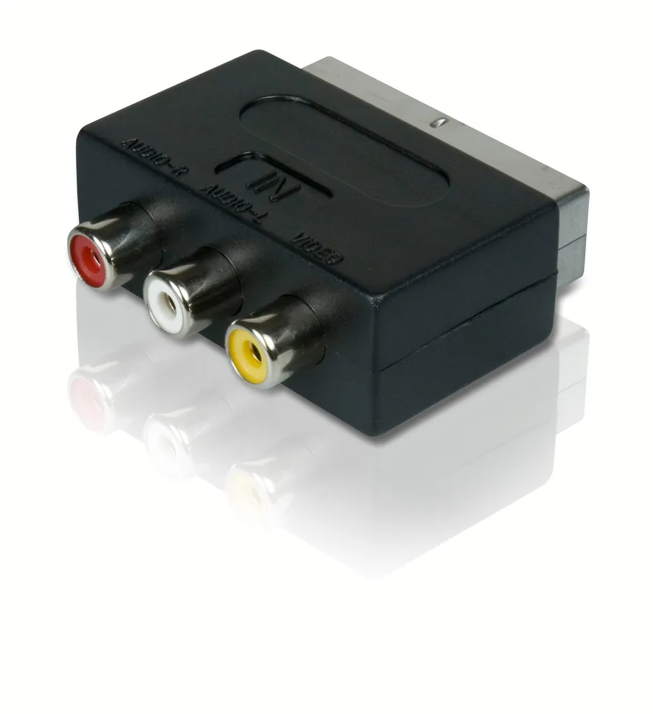 Philips SWV2082W/10 cambiador de género para cable SCART 3x RCA F Negro