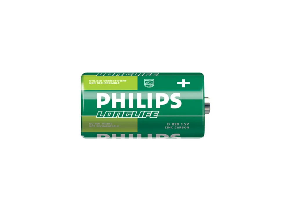 Philips LongLife R20LM85A/10 pila doméstica Batería de un solo uso D Zinc-carbono