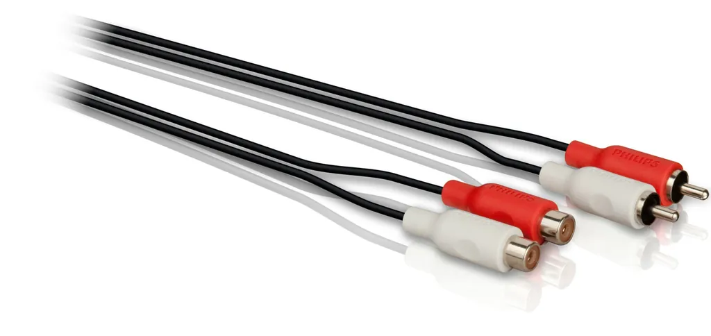 Philips SWA2800W/10 cable de audio 2,5 m 2 x RCA Negro