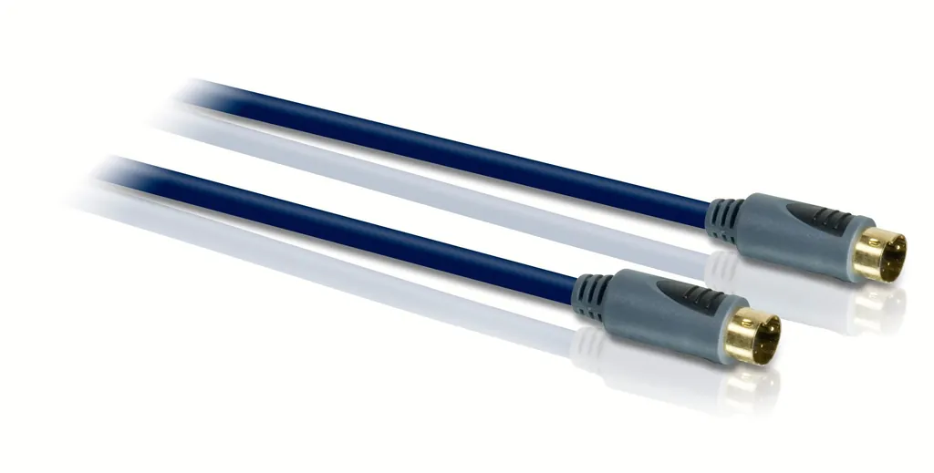 Philips SWV7514W/10 cable S-vídeo 5 m S-Video (4-pin) Azul, Gris