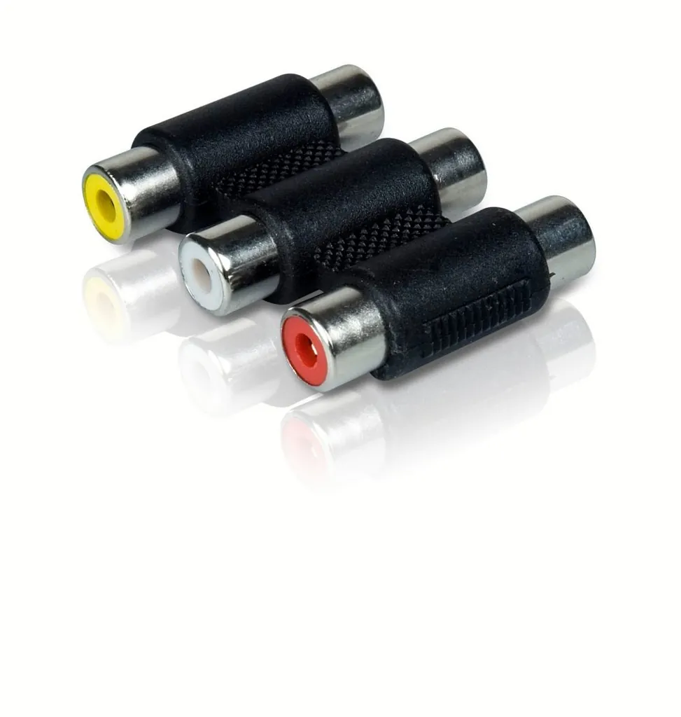 Philips SWV2081W/10 cambiador de género para cable Negro, Metálico