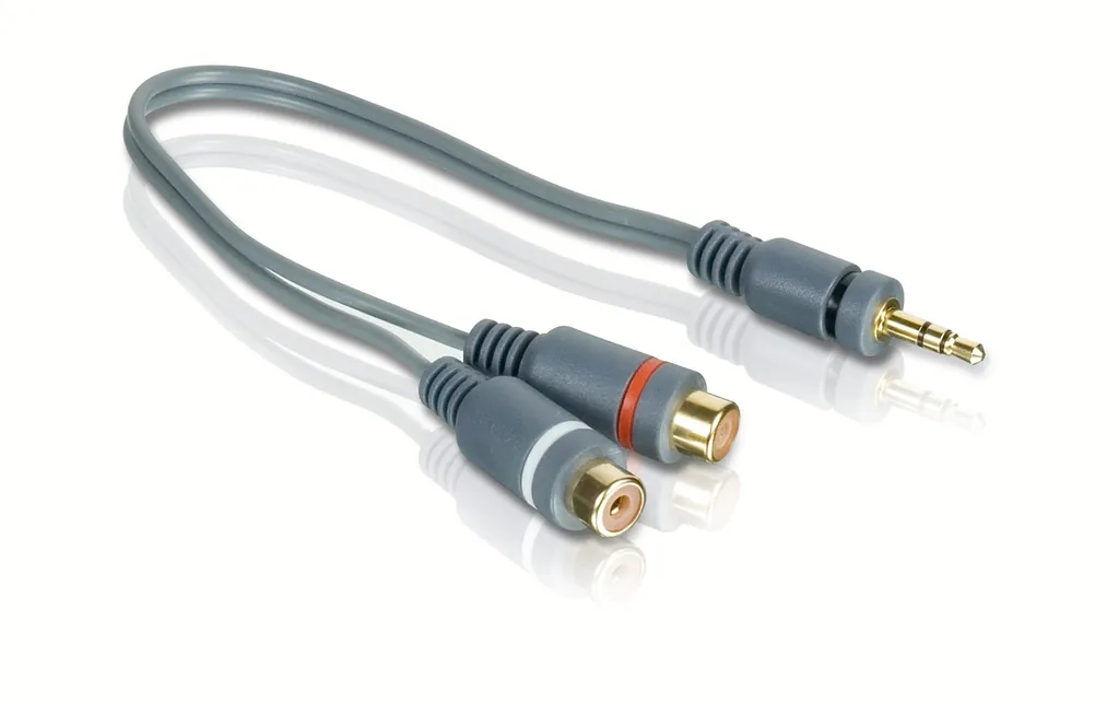 Philips SWA4555W/10 cable de audio 3,5mm 2 x RCA Gris