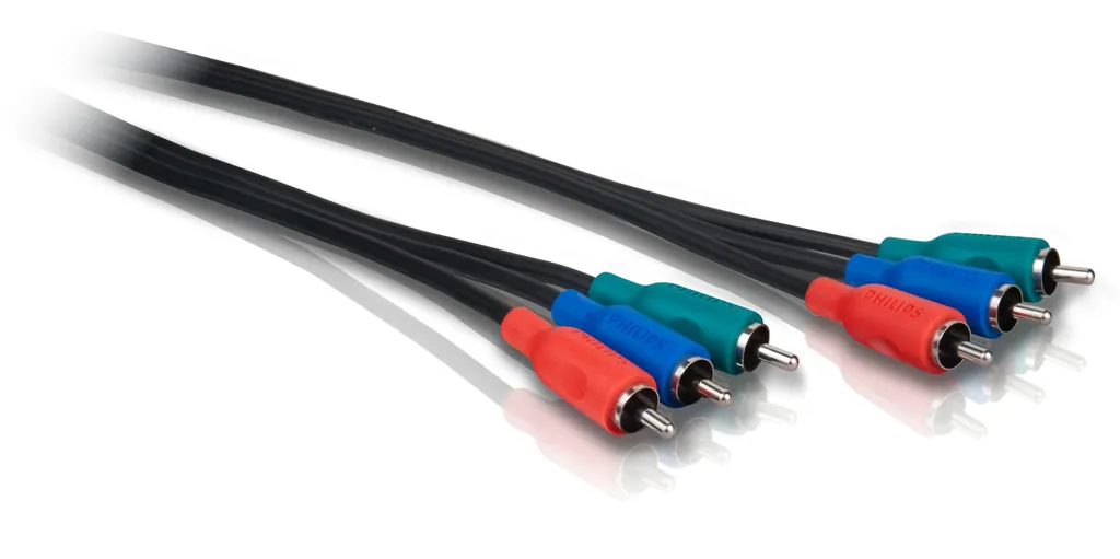 Philips SWV2124W/10 componente ( YPbPr) cable de vídeo 5 m 3 x RCA Negro