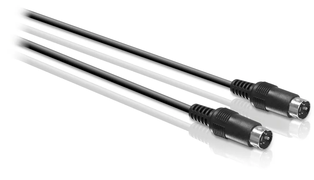 Philips SWV2502W/10 cable S-vídeo 2 m S-Video (4-pin) Negro