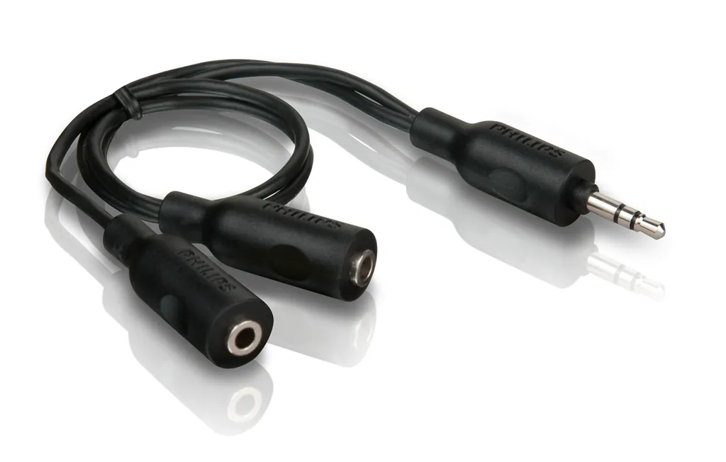 Philips SWA2151W/10 cable de audio 3,5mm 2 x 3.5mm Negro