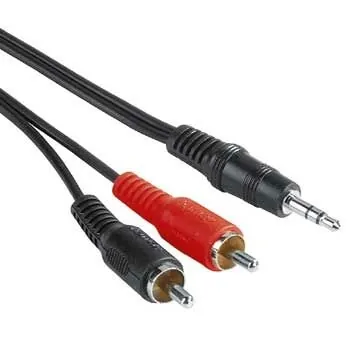 Hama 30456 cable de audio 5 m 3,5mm RCA Negro