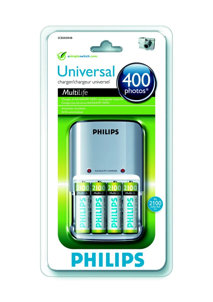 Philips MultiLife SCB3030NB/12 cargador de batería