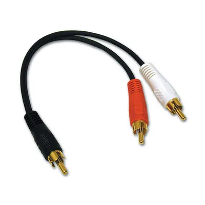 C2G Value Series RCA Plug/RCA Plug x 2 Y-Cable cable de audio 0,152 m Negro