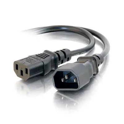 C2G 2ft Computer 18 AWG Power Cord Extension Negro 0,60 m C14 acoplador