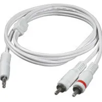 C2G 12ft 3.5mm M / 2 RCA Type M Audio Y-Cable - iPod cable de audio 3,6 m 3,5mm 2 x RCA Blanco