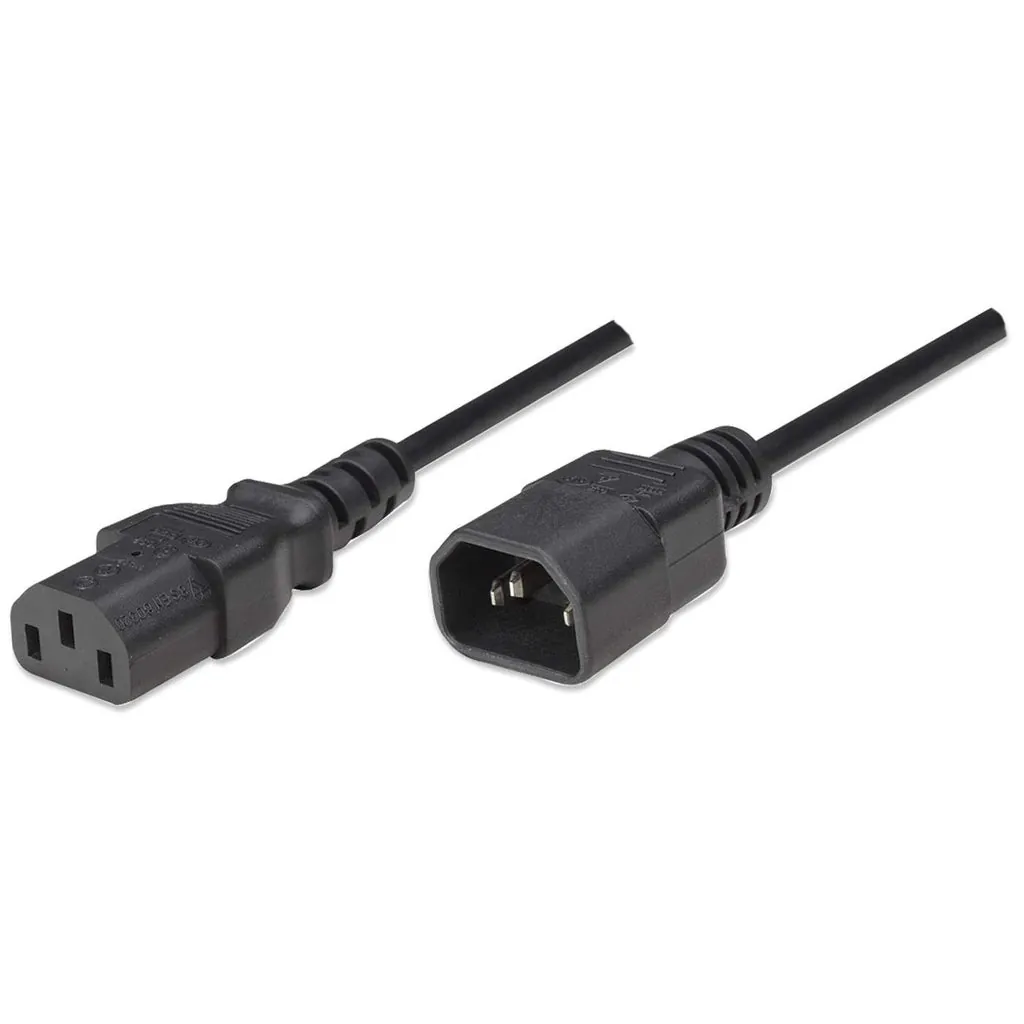 Manhattan 301152 cable de transmisión Negro 1,8 m C13 acoplador C14 acoplador