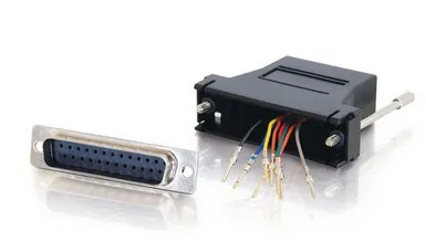 C2G RJ45/DB25M Negro