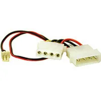C2G 3-pin Fan to 4-pin Pass-Through Power Adapter Cable, 6" Multicolor 0,1524 m