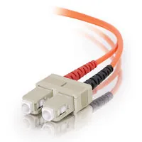 C2G 30m SC/SC LSZH Duplex 62.5/125 Multimode Cable de fibra óptica e InfiniBand Naranja