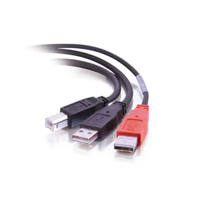 C2G USB 2.0 B Male -> 2 USB A Male Y-Cable cable USB 1,8 m USB B 2 x USB A Negro